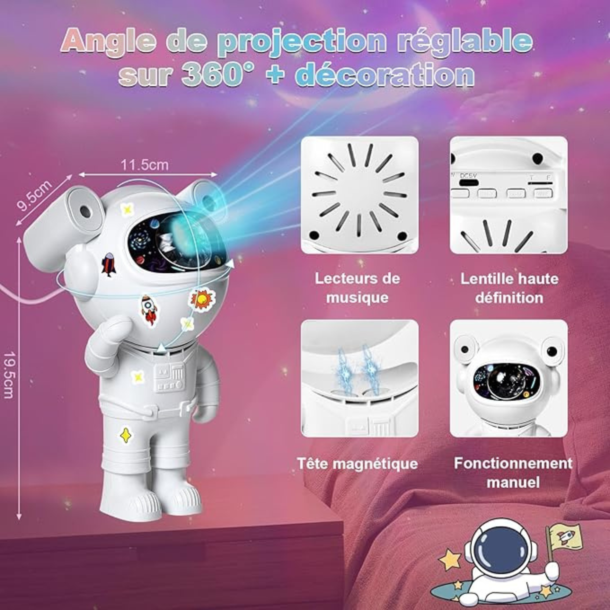 Projecteur Astronaute I Veilleuse Bebe