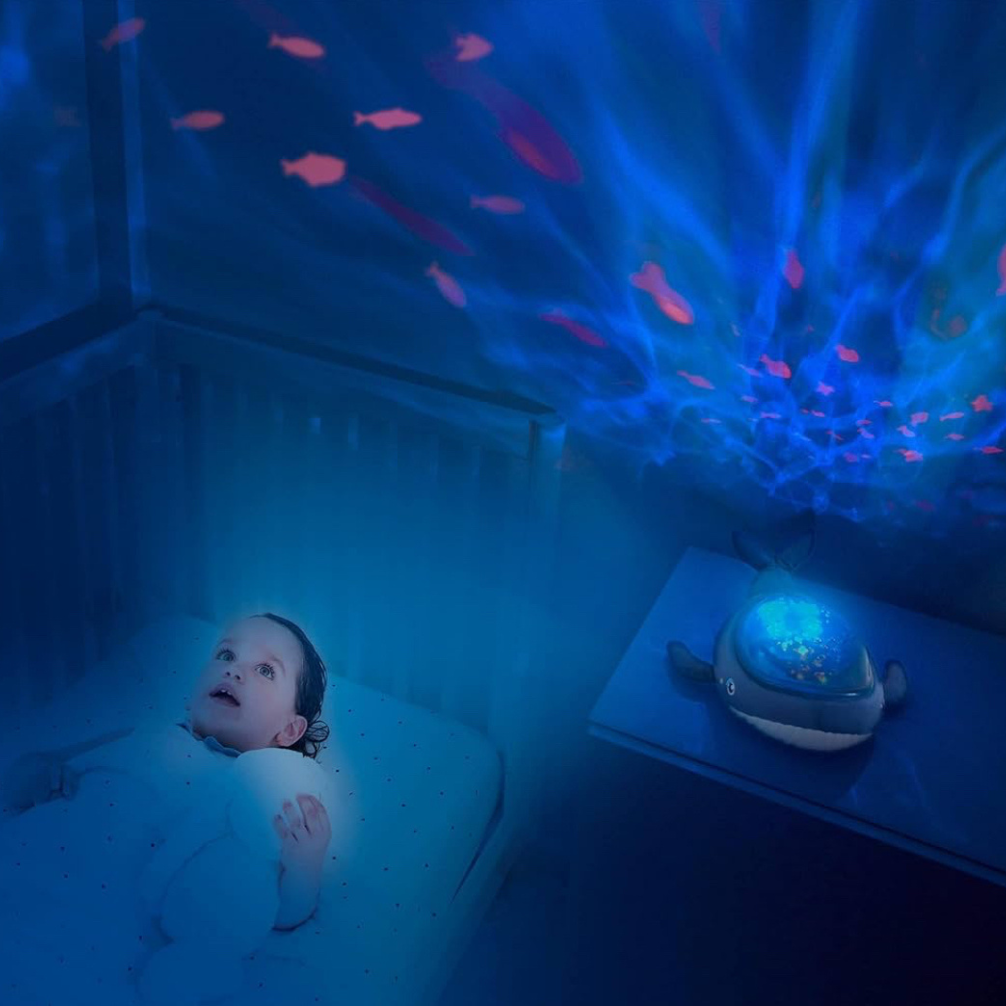 Veilleuse Musicale Bébé Projection Plafond Baleine I Veilleuse Bebe