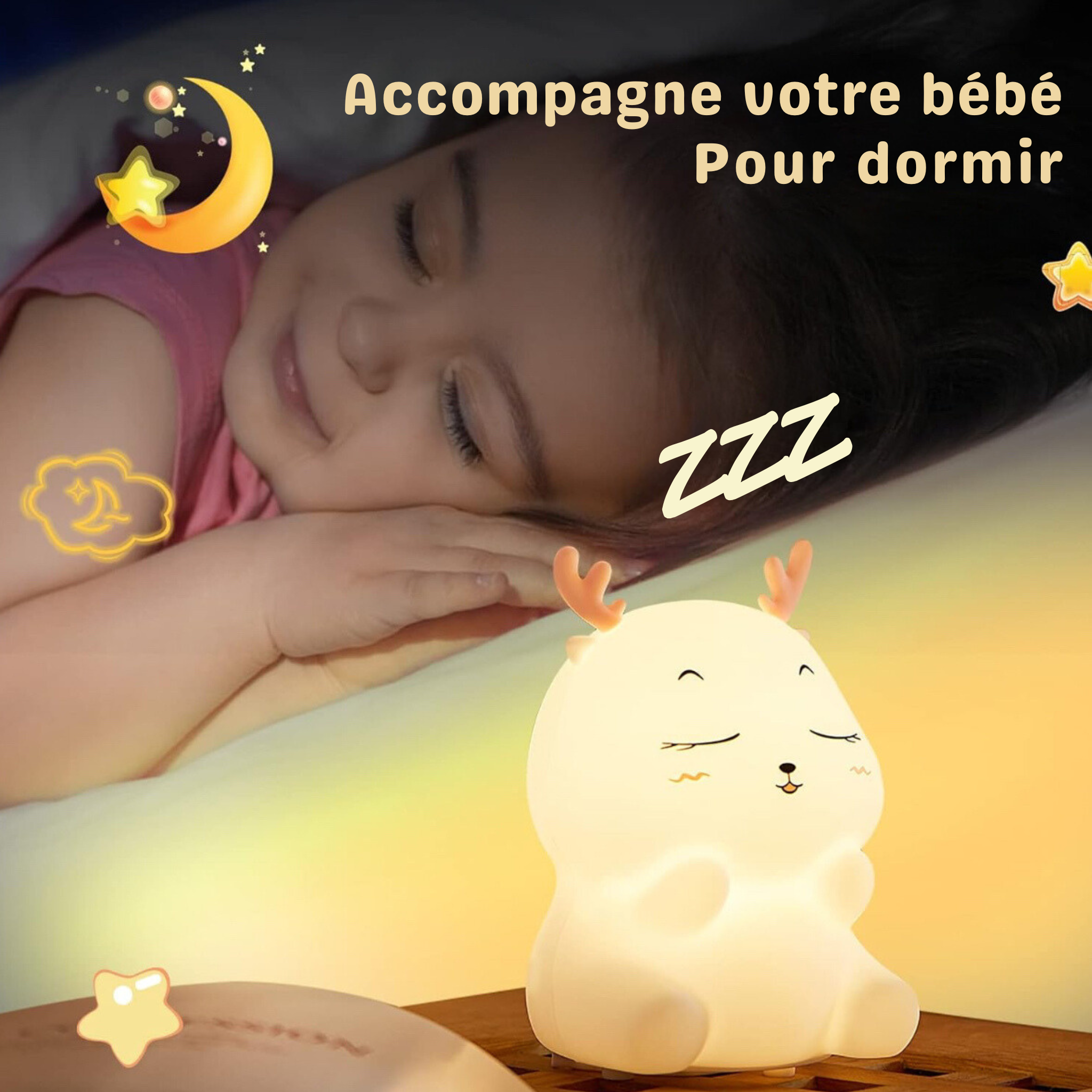 Veilleuse Bébé sans Fil Rechargeable I Veilleuse Bebe